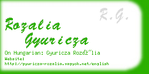 rozalia gyuricza business card